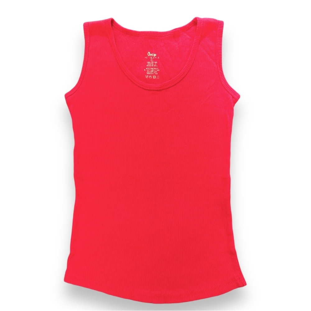 Grip Active Girls Hot Pink Cotton Ribbed Tank